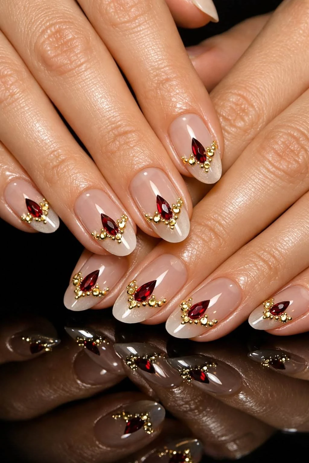 Wedding Nails service at Shades By Tiya - elegant bridal nail art with white and pink design